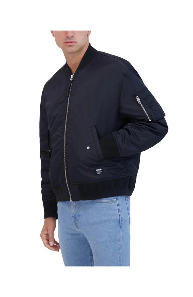 Hudson Jeans Outerwear Hudson Jeans Men's Ma-1 Military Bomber Jacket With Knit Collar And Cuff 3