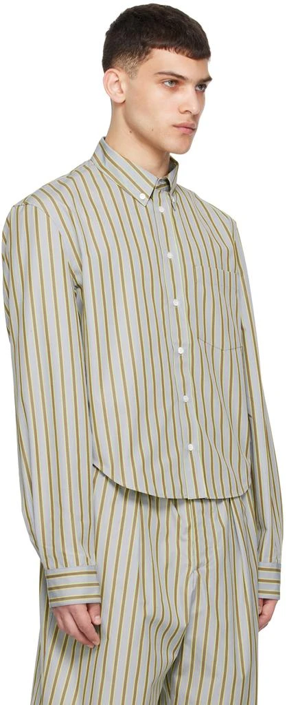 Marni Brown & Gray Striped Shirt 2