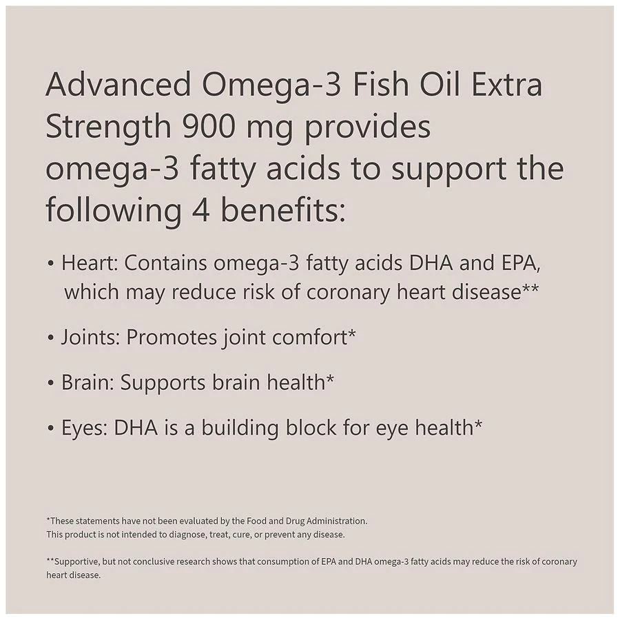 Walgreens Extra Strength Advanced Omega-3 Fish Oil 900 mg Softgels 7