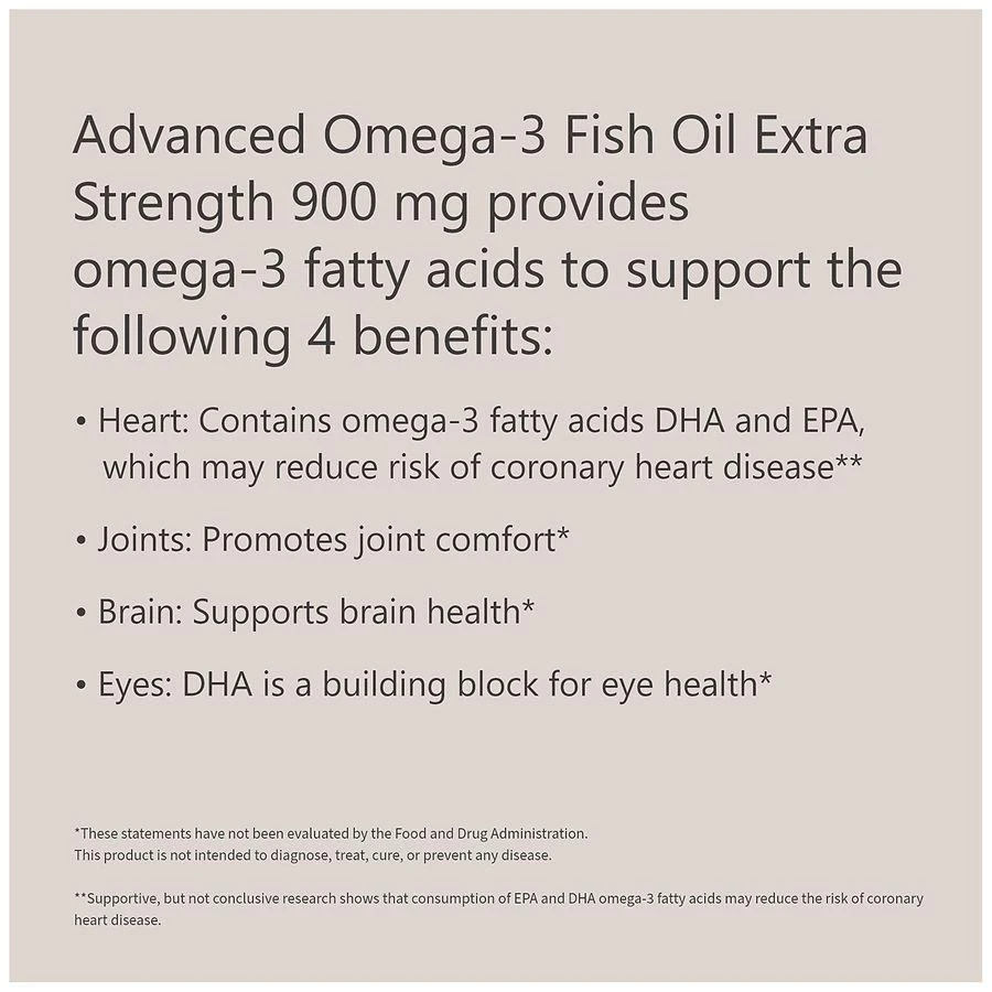 Walgreens Extra Strength Advanced Omega-3 Fish Oil 900 mg Softgels (40 days) 7