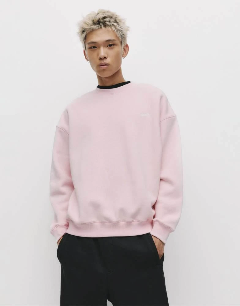 Sweat Femme Pull & Bear Vert Taille S Manches Longues Coton Mélangé