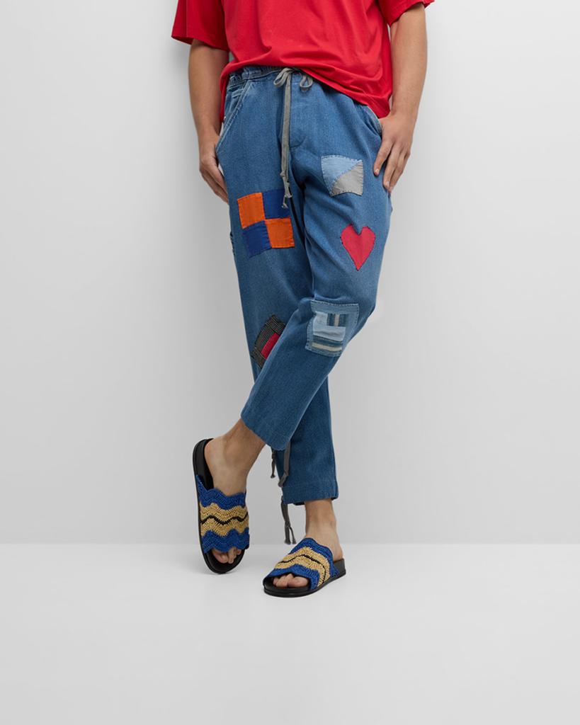 Marni x No Vacancy Inn Men's High Summer Raffia Slides