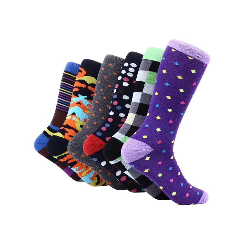 Mio Marino Men's Bold Designer Dress Socks Pack of 6 3