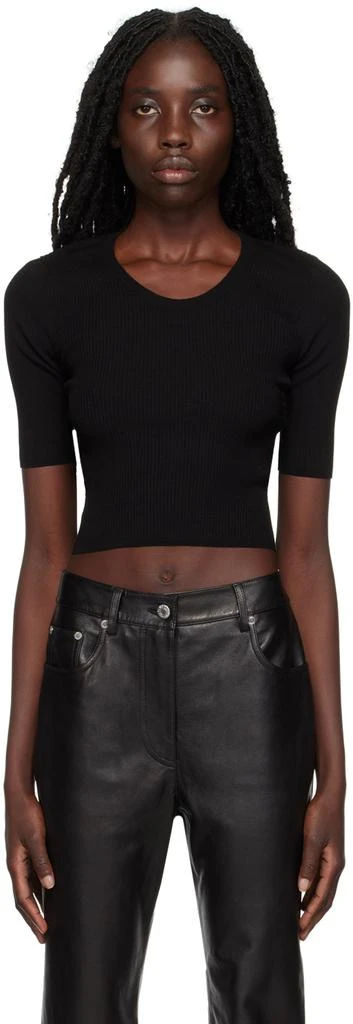 Juun.J Black Crop Sweater 1