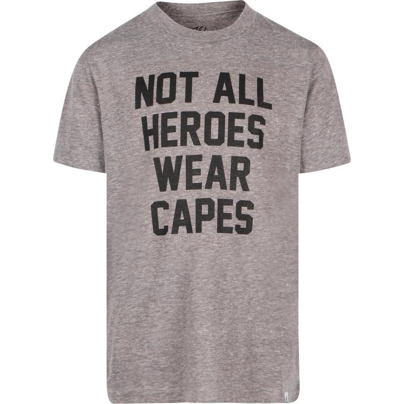 Kid Dangerous Not all heroes wear capes t shirt in grey