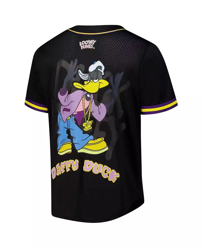 Freeze Max Men
s Black Looney Tunes Hip Hop Daffy Button-Up Baseball Jersey 2