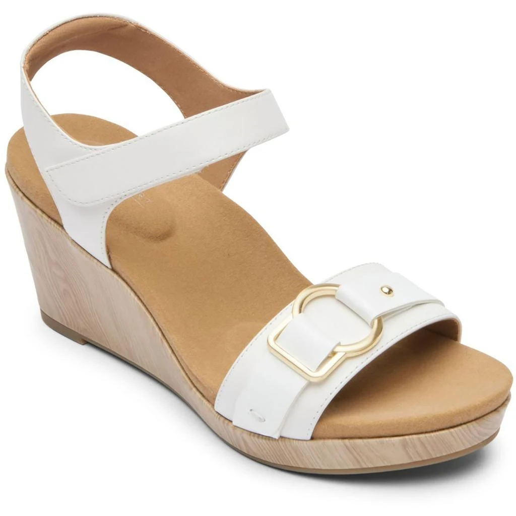 Rockport Briah II Womens Leather Ankle Wedge Sandals 3