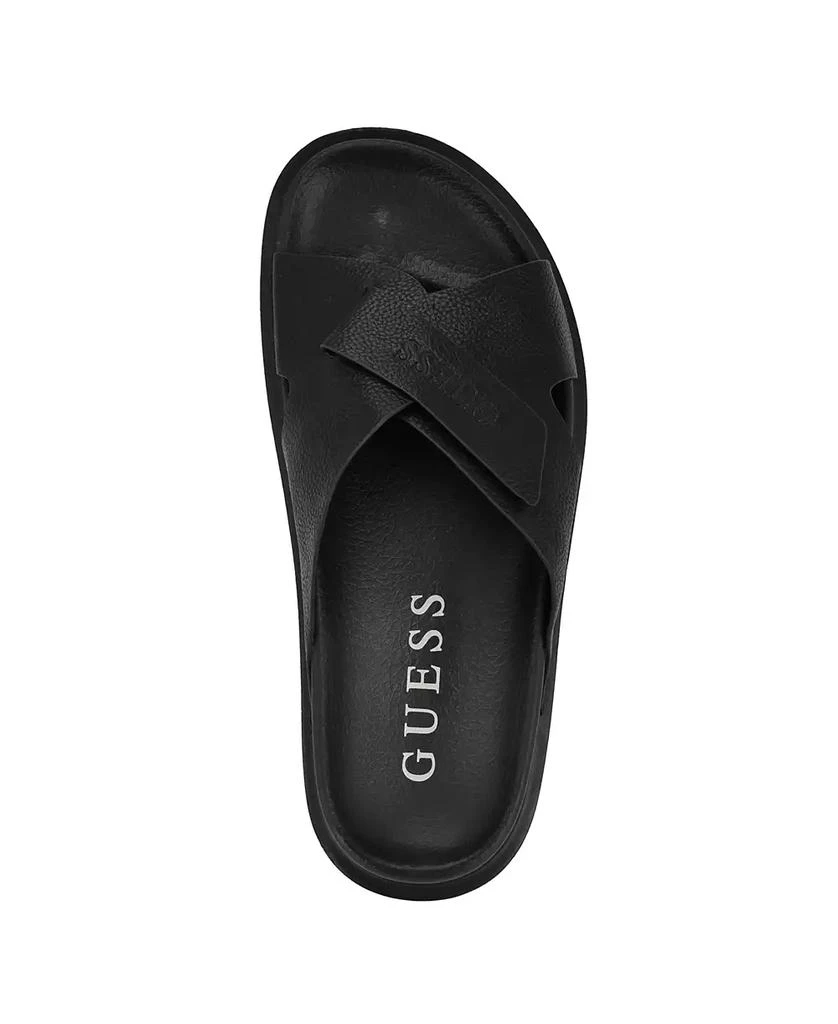 GUESS Men's Vaton Strap Detail Slip On Sandals 4