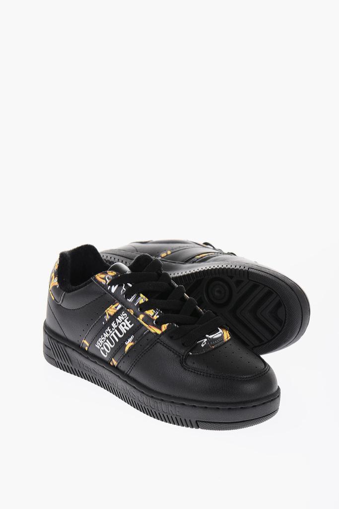 Versace Versace JEANS COUTURE Leather MEYSSA Low-Top Sneakers with Baroque M
