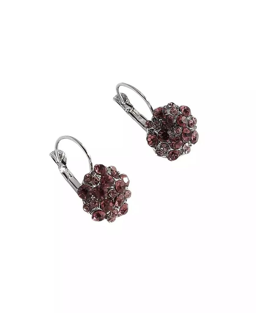 SOHI Stone Flower Hoop Earrings