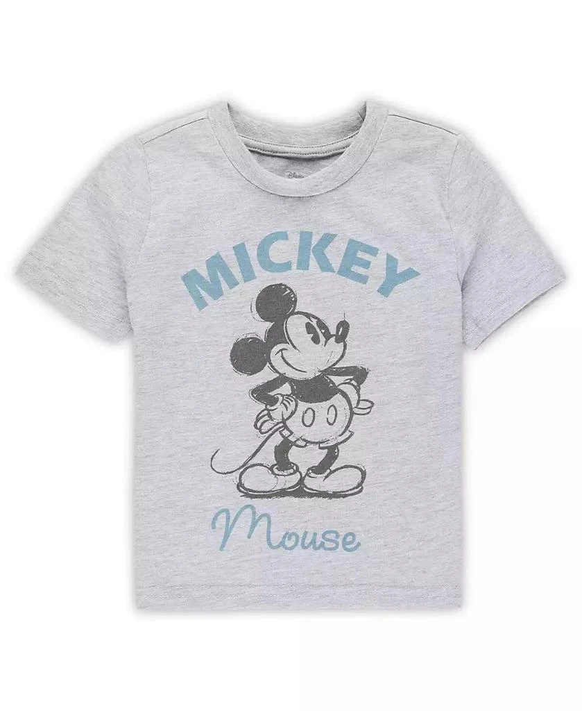 Mad Engine Toddler Boys and Girls Heather Gray Mickey Mouse What's Up Pals T-shirt 1