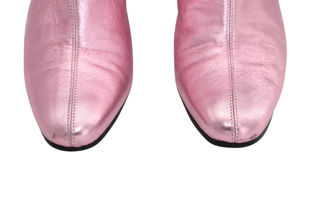 ALEXACHUNG Alexachung Metallic Beatnik Ankle Boots in Pink Leather 6