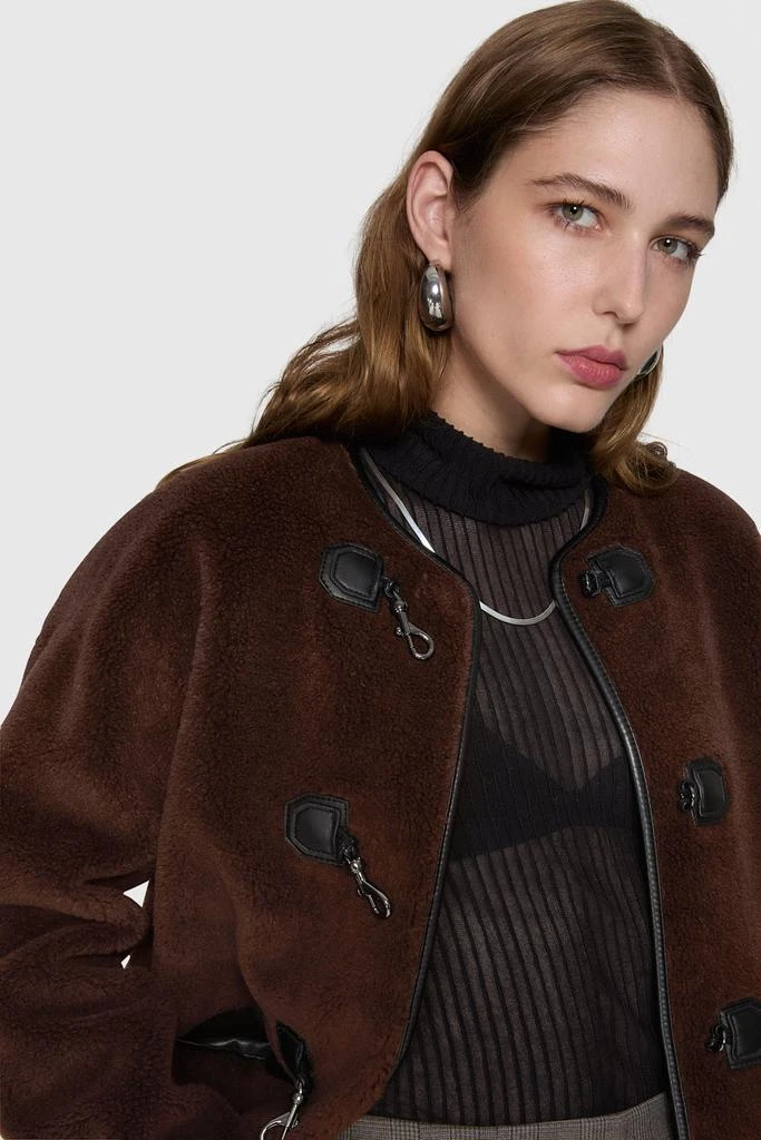 Rebecca Minkoff Shearling Toggle Jacket 3