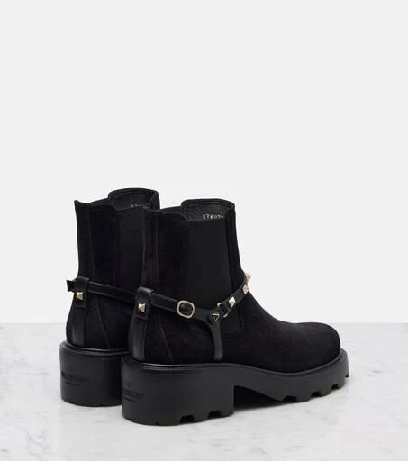 Valentino Rockstud 55 suede ankle boots 2