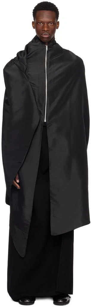 Nuba Black Poncho Coat 1