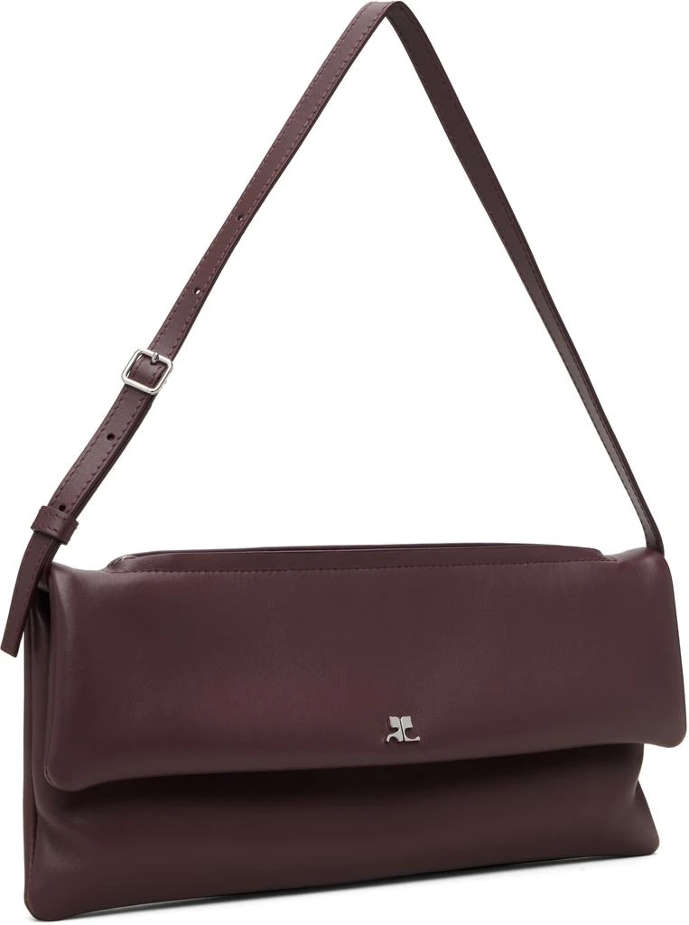 Courrèges Burgundy Cuff Leather Clutch 2