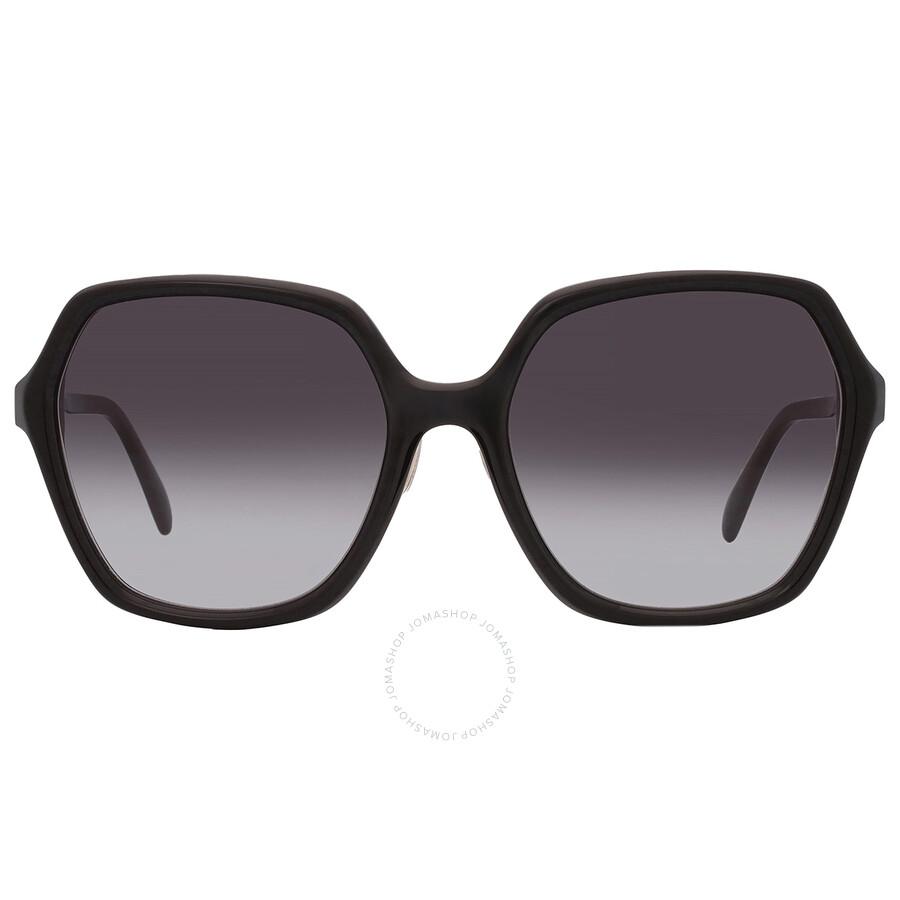 Celine Smoke Gradient Geometric Ladies Sunglasses CL40230F 01B 58