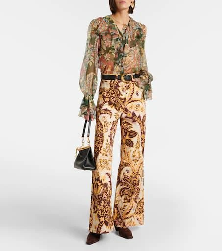 ETRO Printed ruffled silk blouse 2