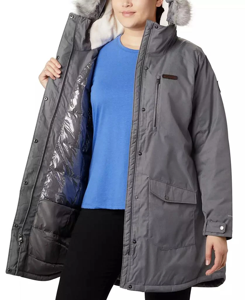 Columbia Plus Size Suttle Mountain™ Hooded Faux-Fur-Trim Long Insulated Coat 4