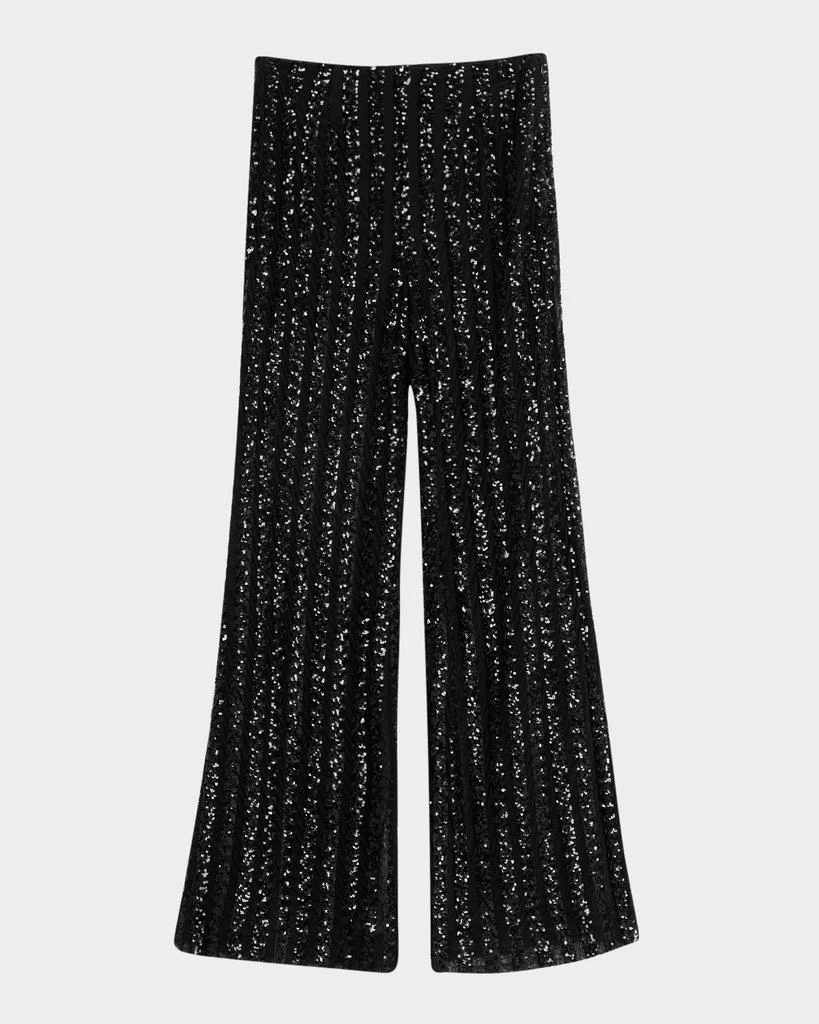 Sans Faff Stripe Sequined Wide Leg Trousers 1