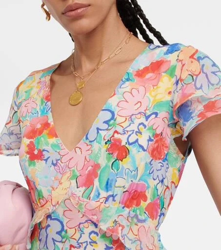 rixo thanvi silk midi dress Rent Rixo Navy Dress UK 8