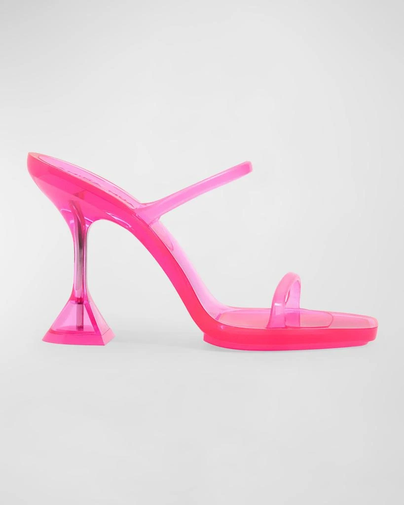 Amina Muaddi Brito Clear Mule Stiletto Sandals 1
