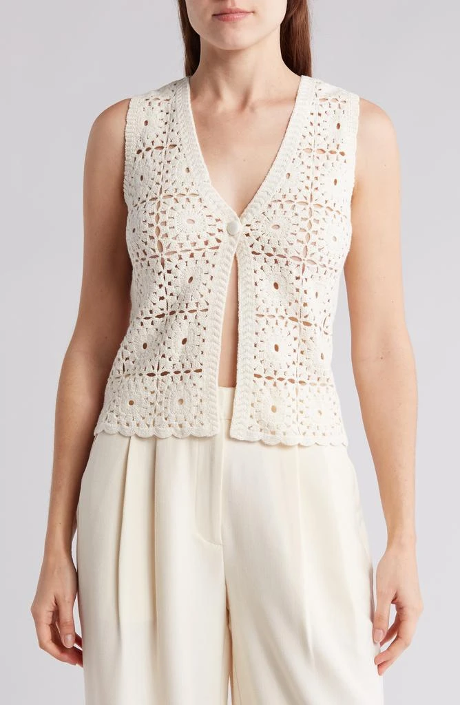 Design History Granny Square Crochet Sweater Vest 1