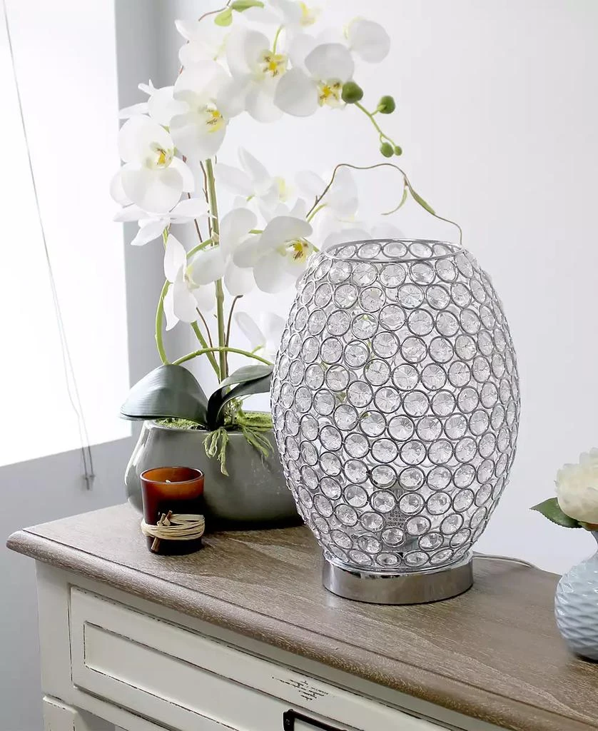 All The Rages Elegant Designs Elipse Crystal Decorative Curved Accent Uplight Table Lamp 2