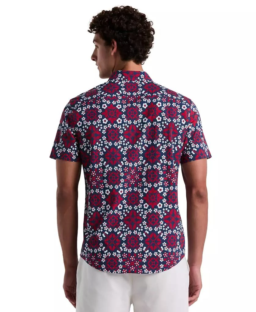 Original Penguin Men's Slim Fit Short Sleeve Medallion Print Button-Down Shirt 2