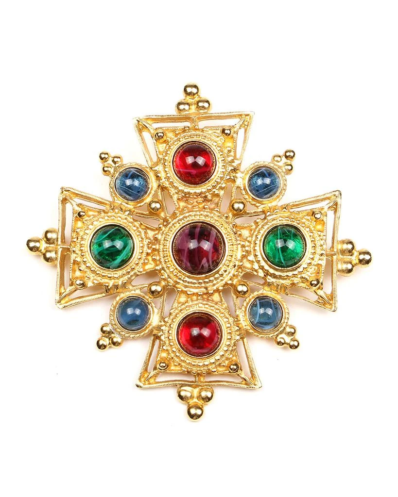 BEN-AMUN Multicolor Cross Brooch