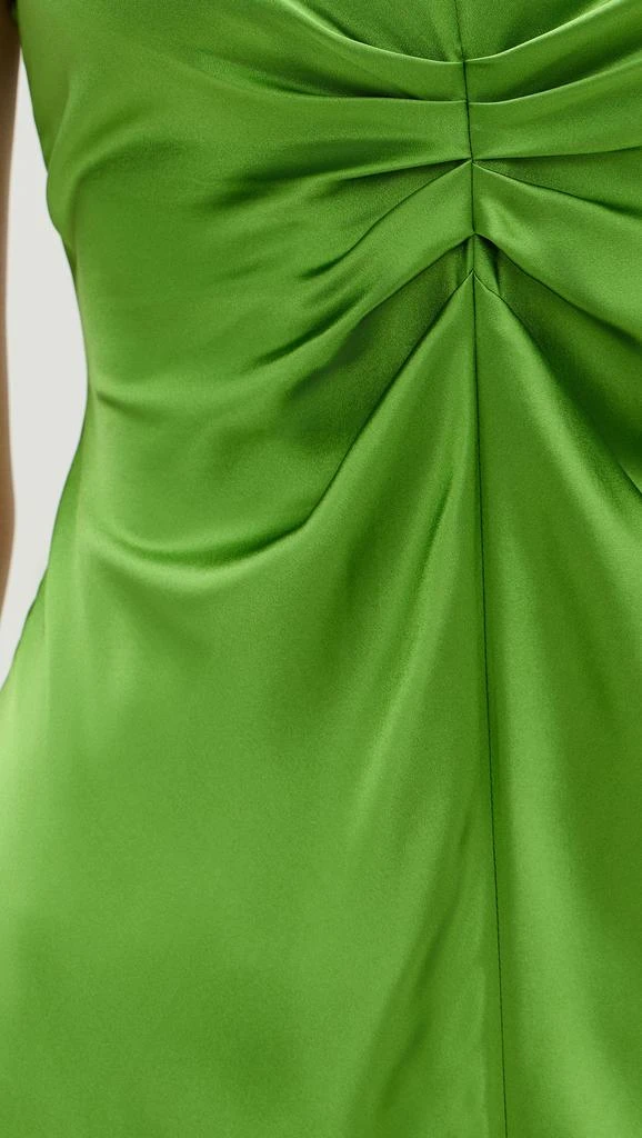 Lee Mathews Stella Silk Satin Ruched Dress 5