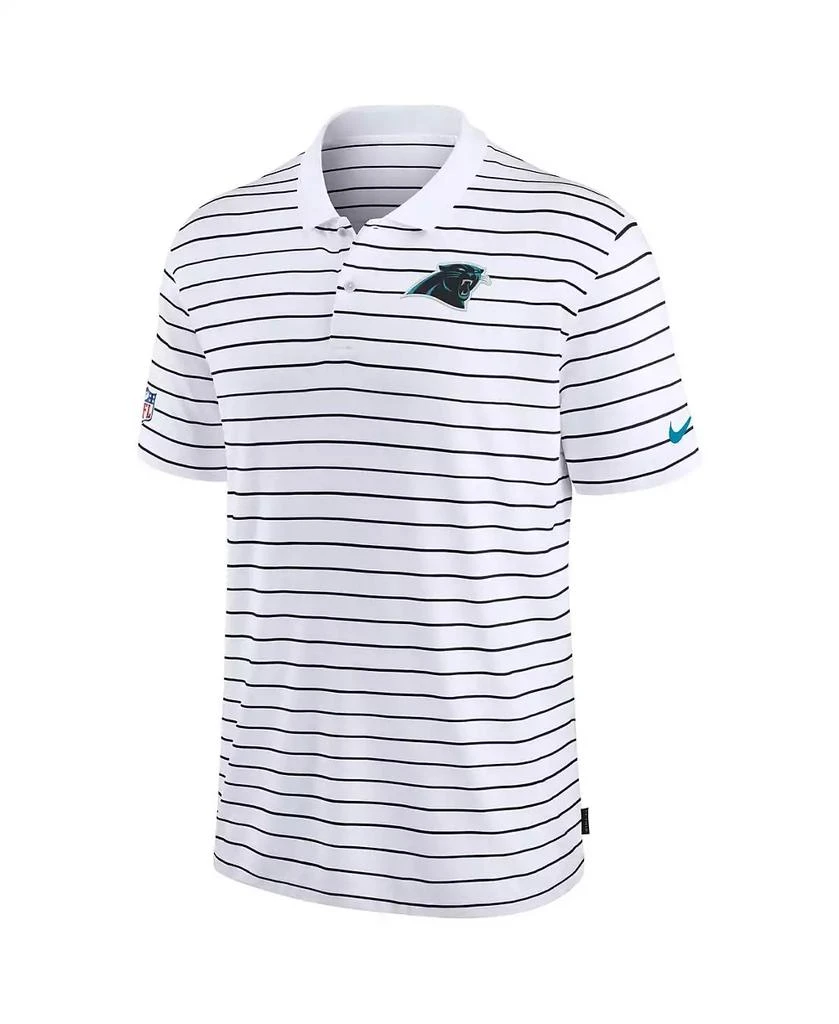 NIKE Men's White Carolina Panthers Sideline Lock Up Victory Performance Polo 3