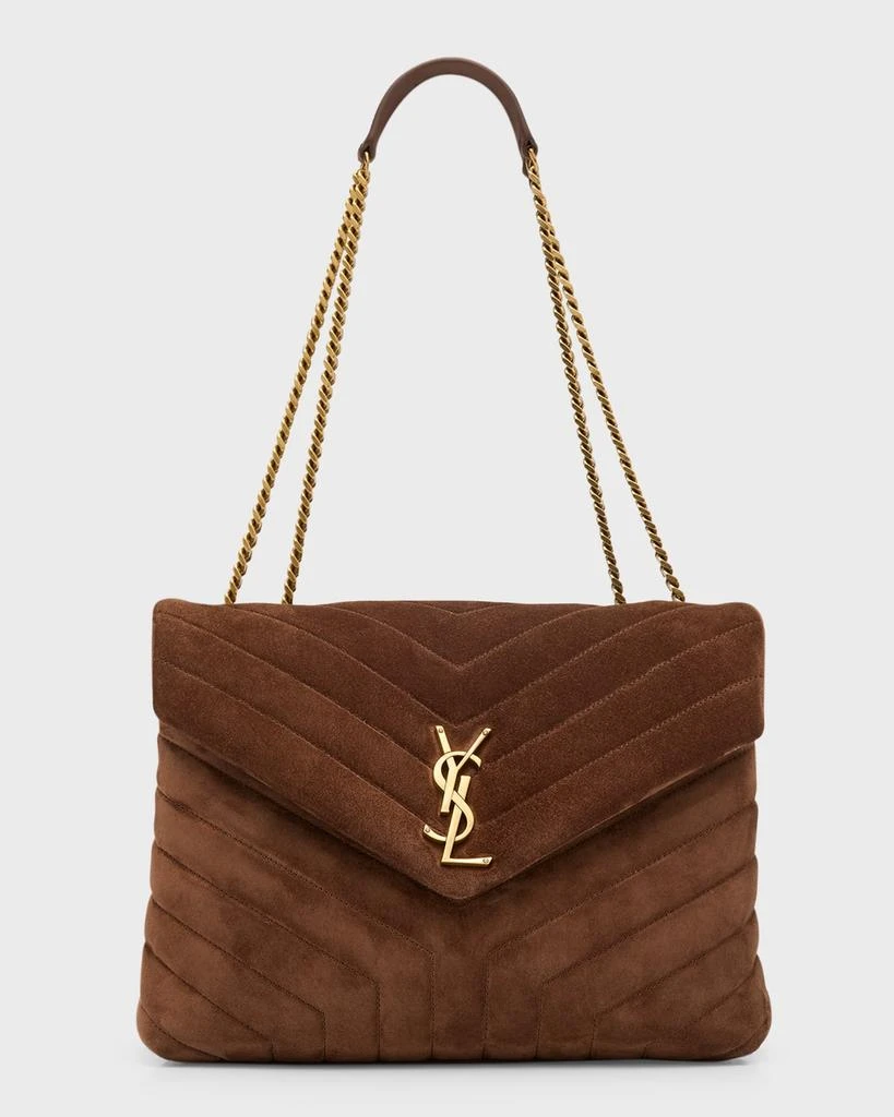 Yves Saint Laurent Loulou Medium YSL Shoulder Bag in Quilted Suede 1