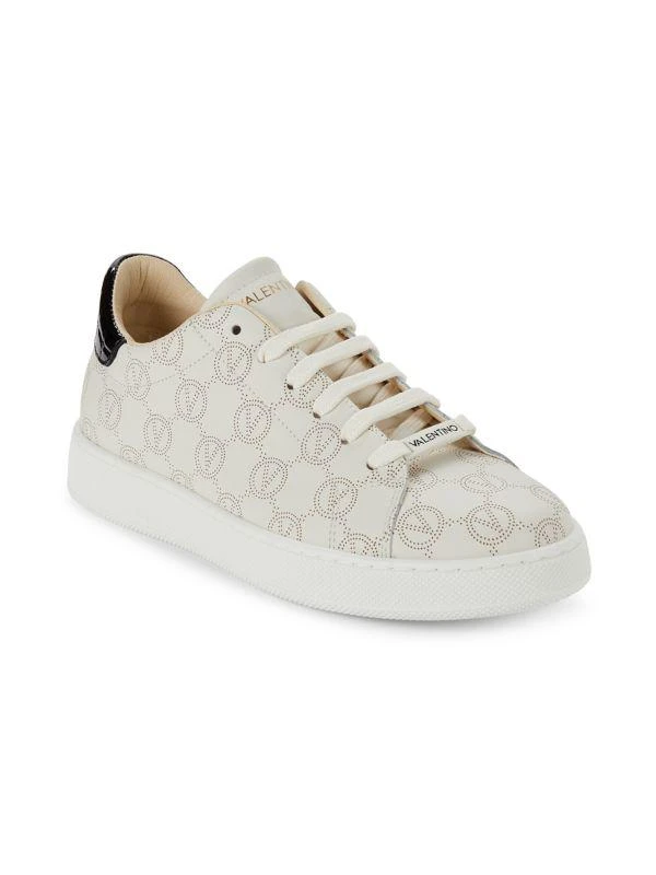 Mario Valentino Charlie Monogram Leather Sneakers 2
