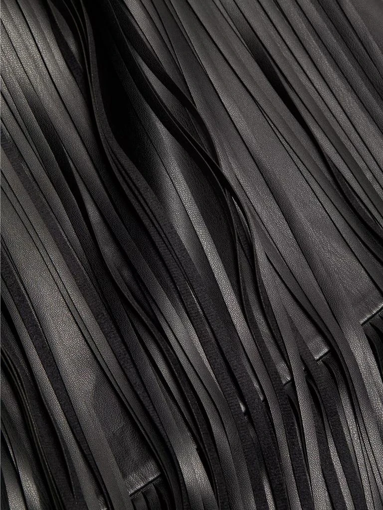 L'Agence Karolina Fringe Vegan Leather Skirt 7