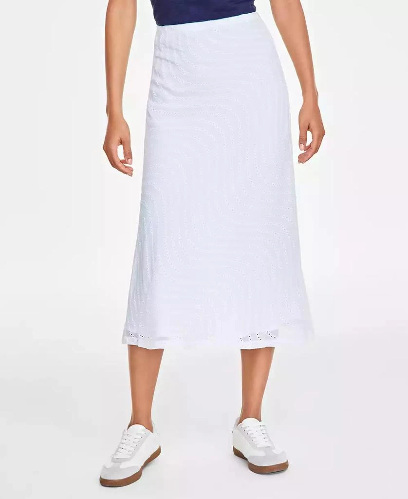 On 34th Women's Embroidered Eyelet Pull-On Midi Skirt, Exclusively at Macy's 3