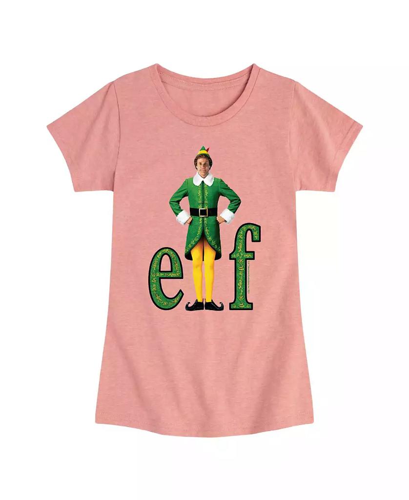 Elf Big Girls Holiday Elf Graphic Short Sleeve Tee