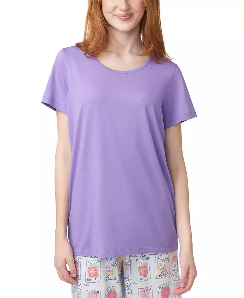 Hue Women's Solid Short-Sleeve Scoop-Neck Pajama T-Shirt 1