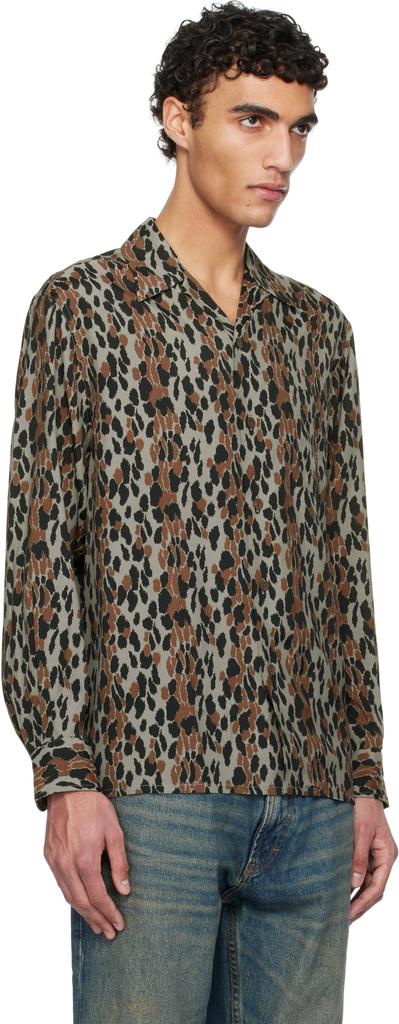 Wacko Maria Gray Leopard Shirt