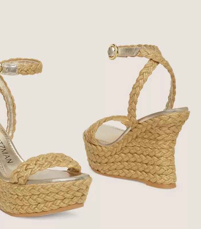 Stuart Weitzman BRAIDA STRAP ESPADRILLE WEDGE 4