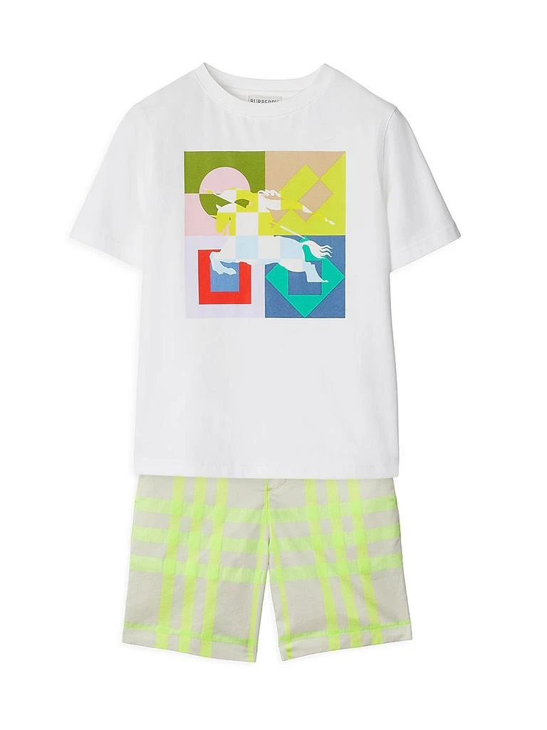 Burberry Baby Gir
s, Little Girl
s 
Girl
s Equestrian Colorblock Graphic T-Shirt 2