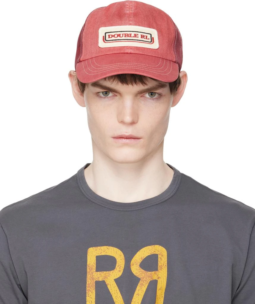 RRL Red Logo-Patch Twill Trucker Cap