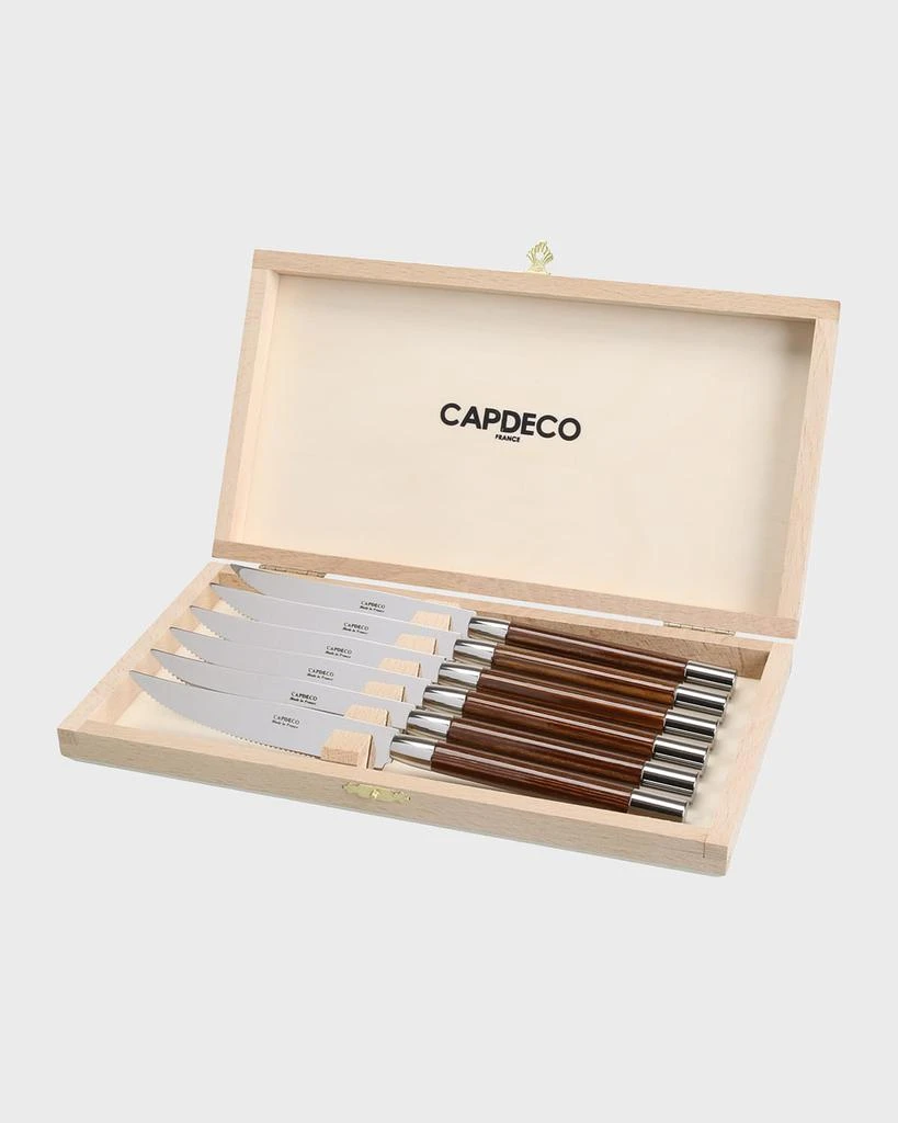Capdeco Conty 6-Piece Steak Knives, Wood 2