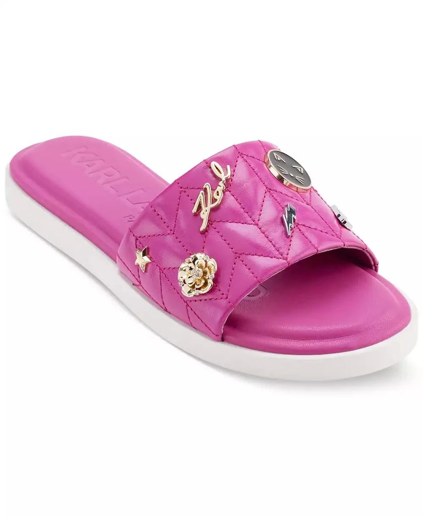 Karl Lagerfeld Paris Women's Carenza Pins Flat Slide Sandals 1