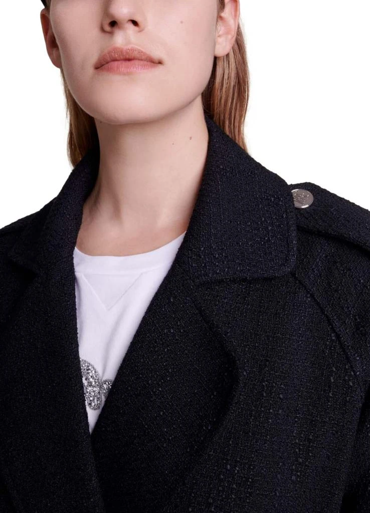 Maje Tweed trench coat 4