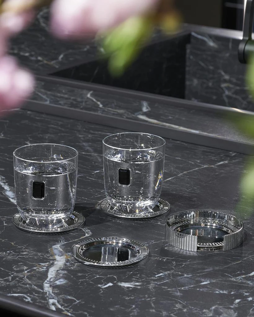 ANNA New York Striations Coasters in Holder, Set of 4 4