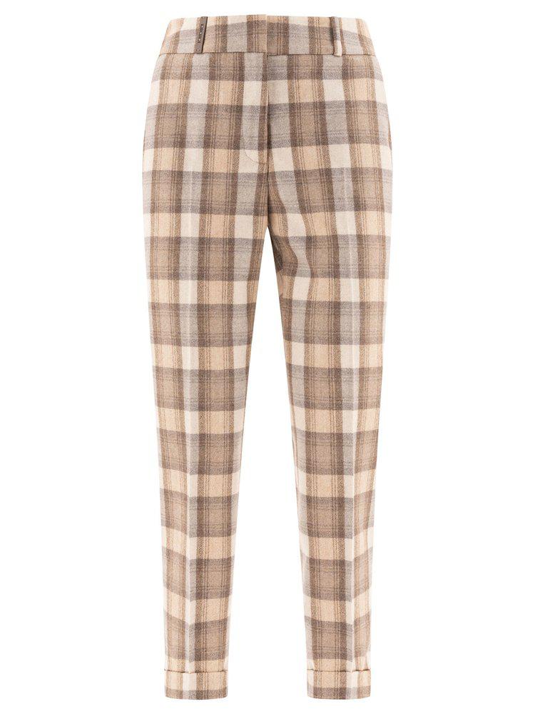 Peserico Peserico Plaid Tapered Pants