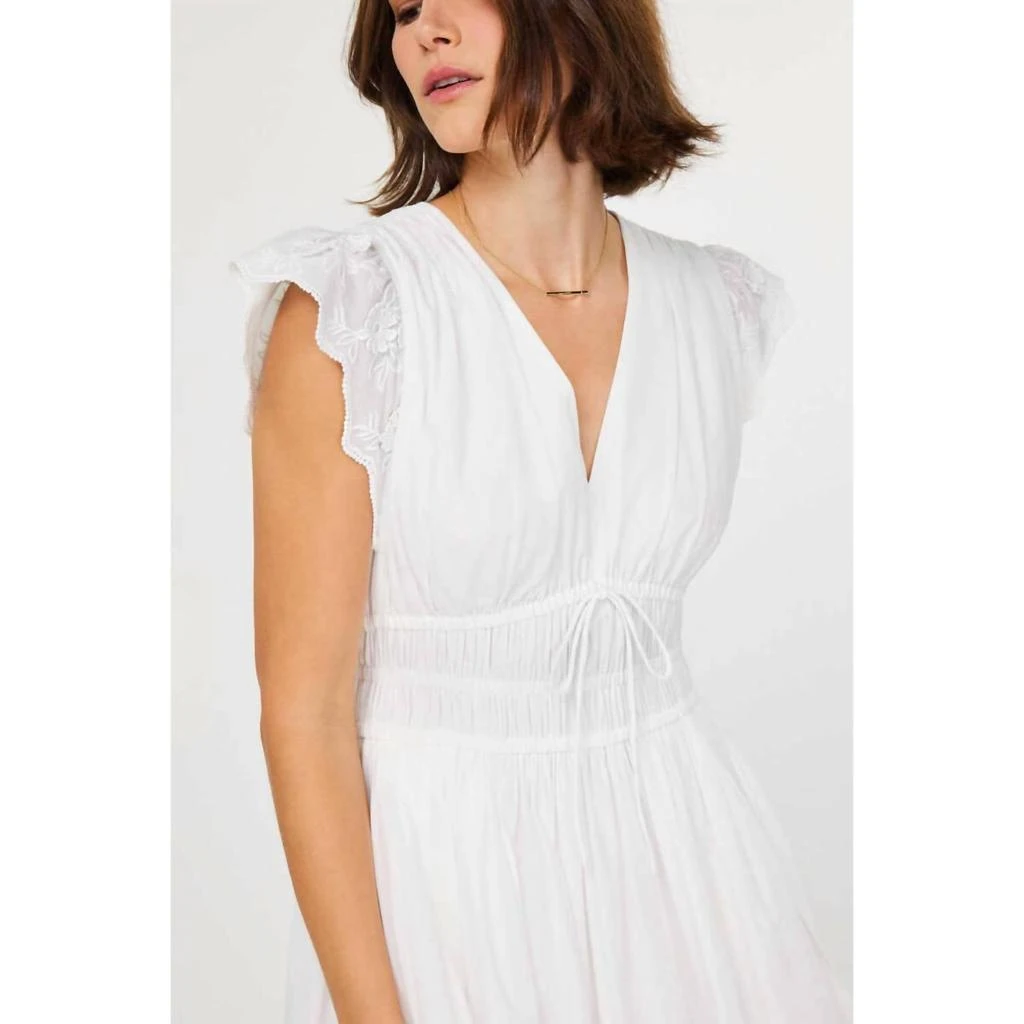 current air Current Air - Embroidered Lace V-neckline Midi Dress 4