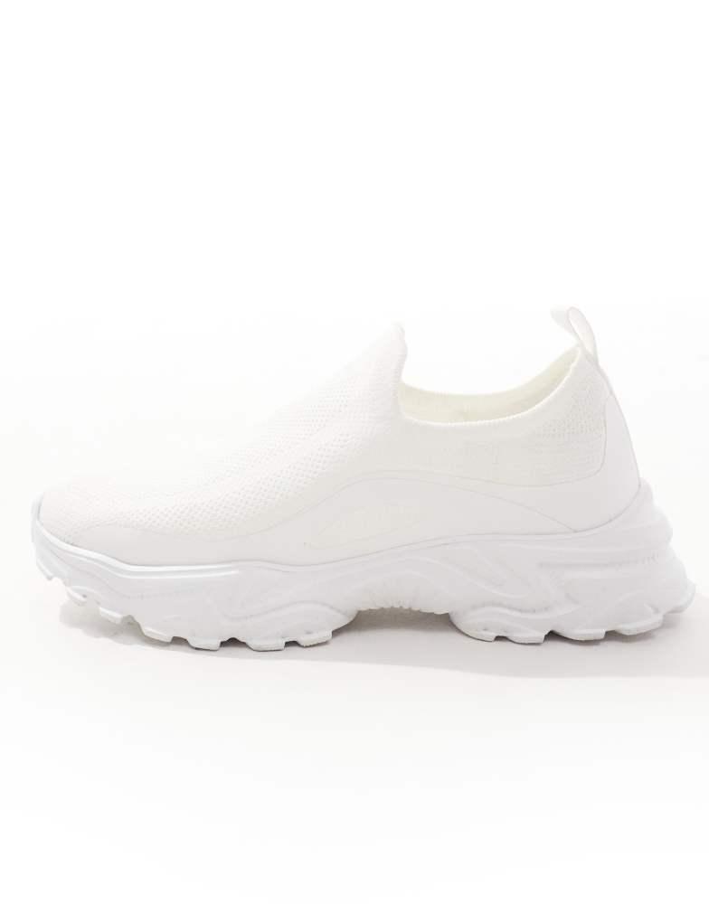 ASOS ASOS DESIGN knitted sock trainers in white