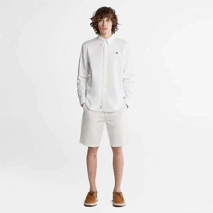 Timberland Pleasant River Long-sleeved Oxford Shirt for Men in White 3